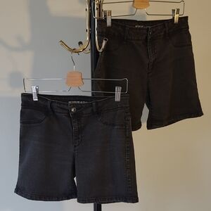 Black Denim Shorts